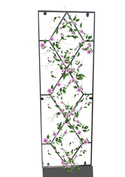 4 Diamond design trellis with vines png