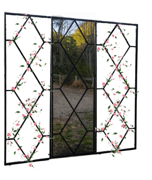 5 Set mirror and trellises in our Diamond Design png